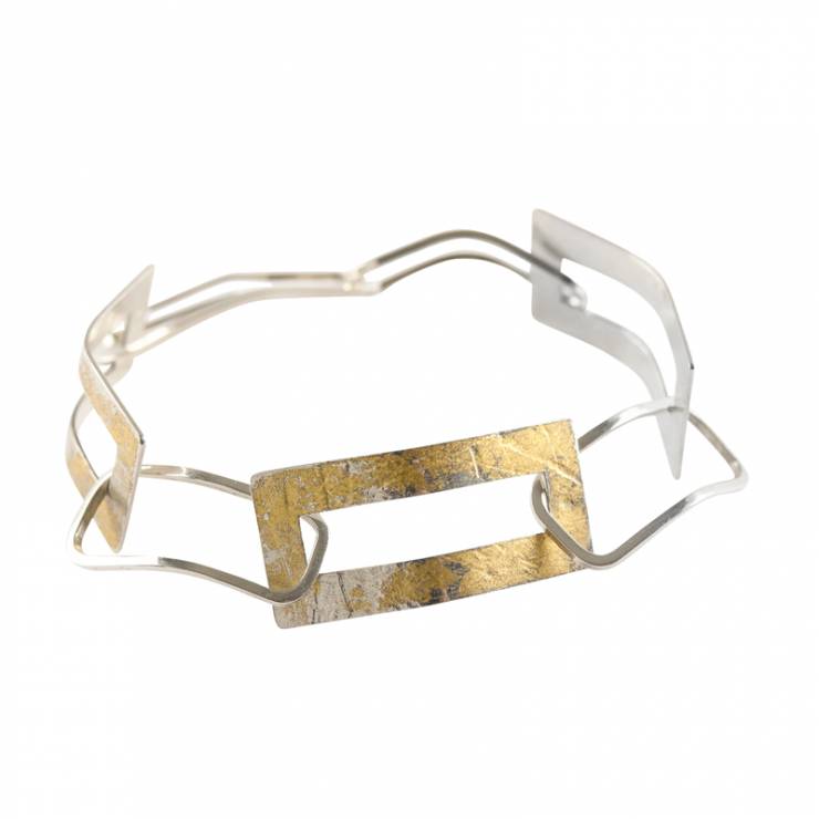 Gold Leaf Frame Bracelet