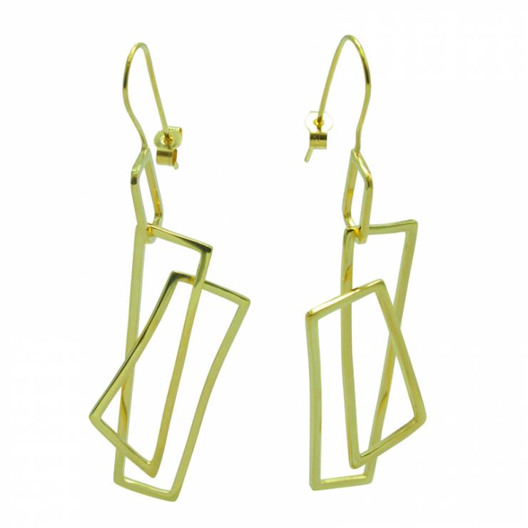 Component 18ct Gold Plated Wire Earrings