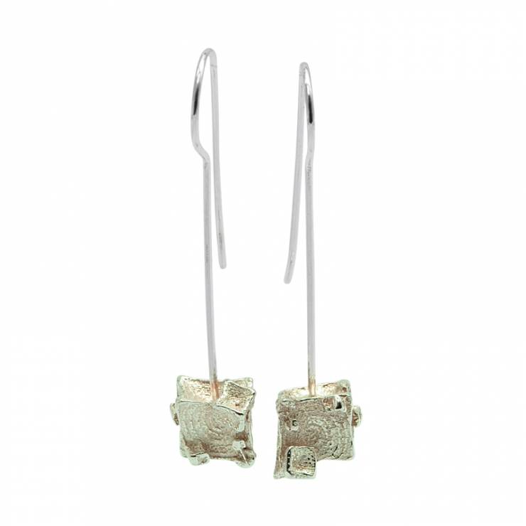 Cube Wire Drop Earrings