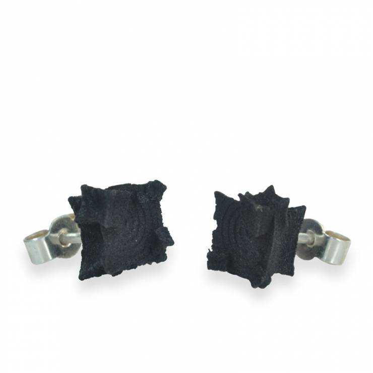 black cube studs