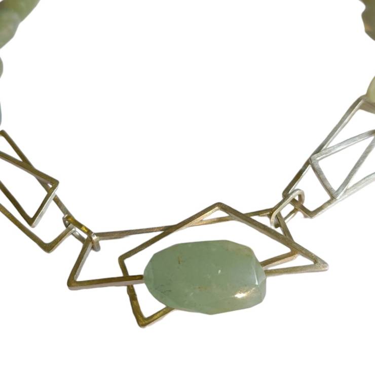 Aquamarine component statement neckpiece