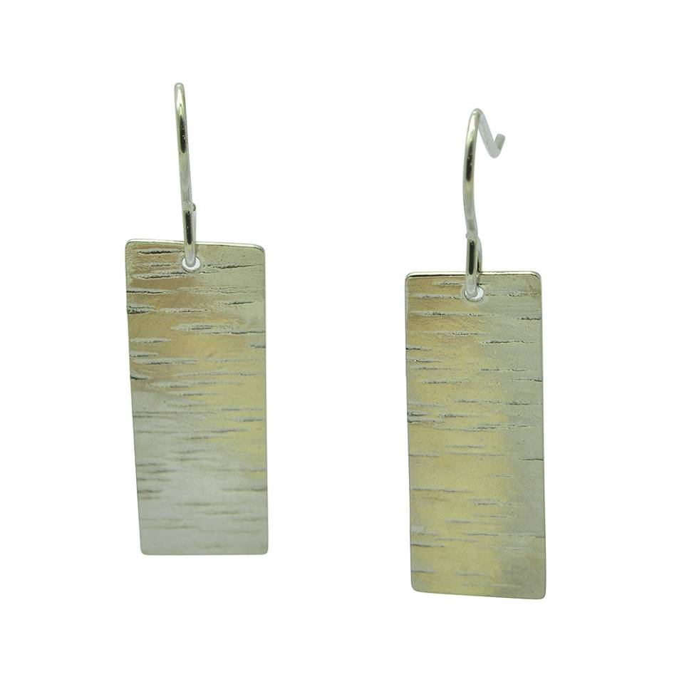 textured sheet drop earrings matt finish